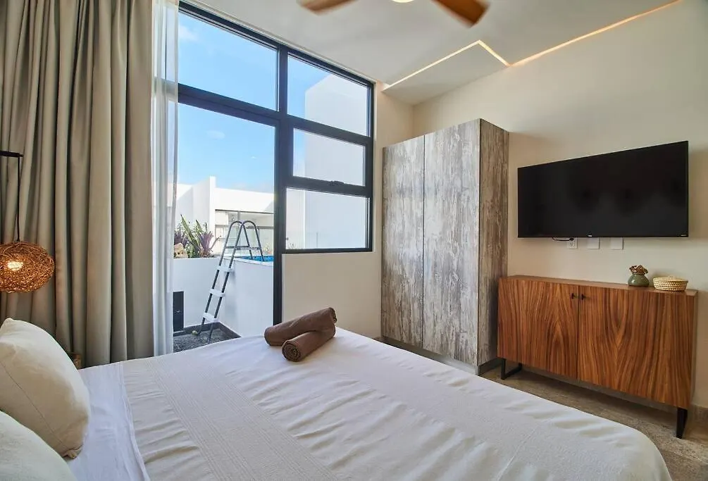Ph Hamlet -Private Pool & Roof & Beach Club Access Tulum Messico